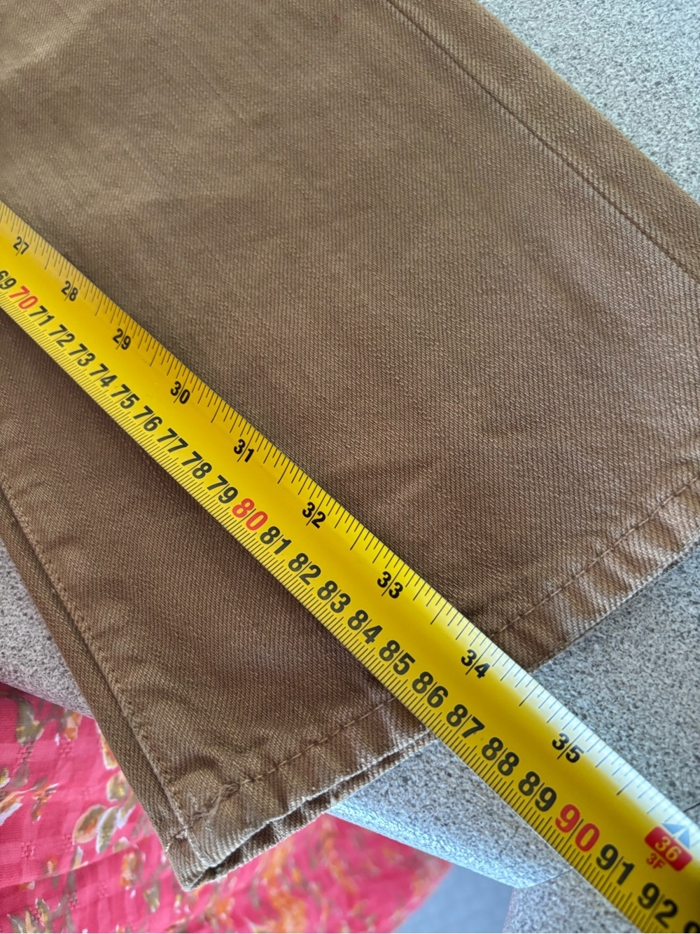 Retired Ralph Lauren Denim & Supply Slim Fit Tan Jeans Men 34x34 USA Flag - Picture 10 of 16